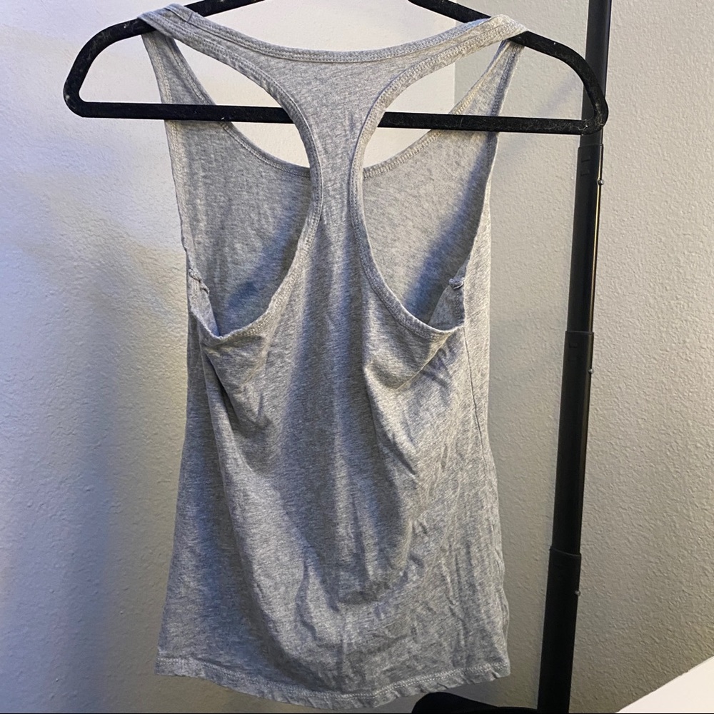 NIKE grey razor back tank top